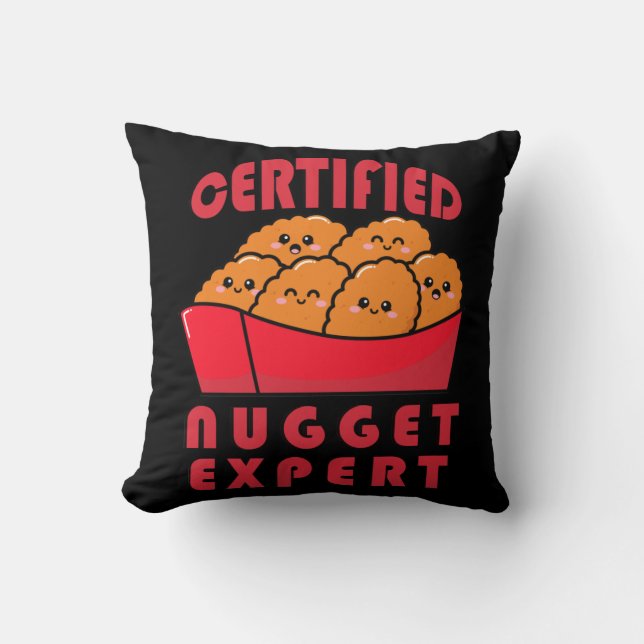 Funny Chicken Nugget Expert Nug Life Kudde (Framsida)