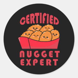 Funny Chicken Nugget Expert Nug Life Runt Klistermärke