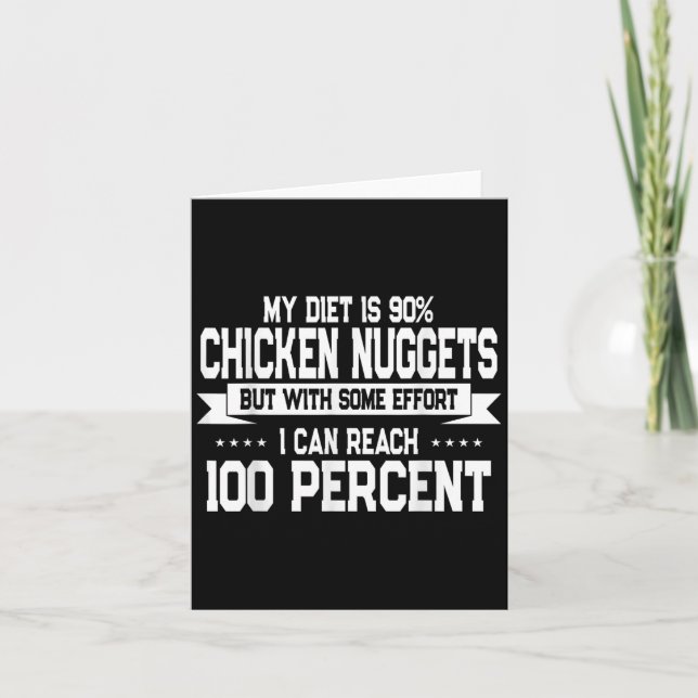 Funny Chicken Nugget Lover Quote New Years Resolut Kort (Framsida)