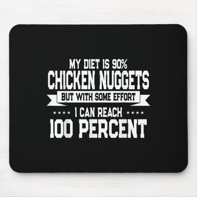 Funny Chicken Nugget Lover Quote New Years Resolut Musmatta (Framsidan)