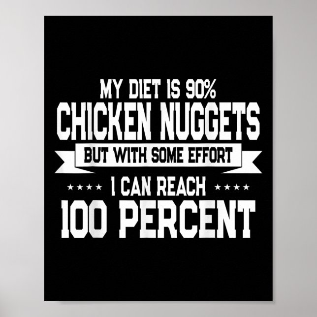 Funny Chicken Nugget Lover Quote New Years Resolut Poster (Framsidan)