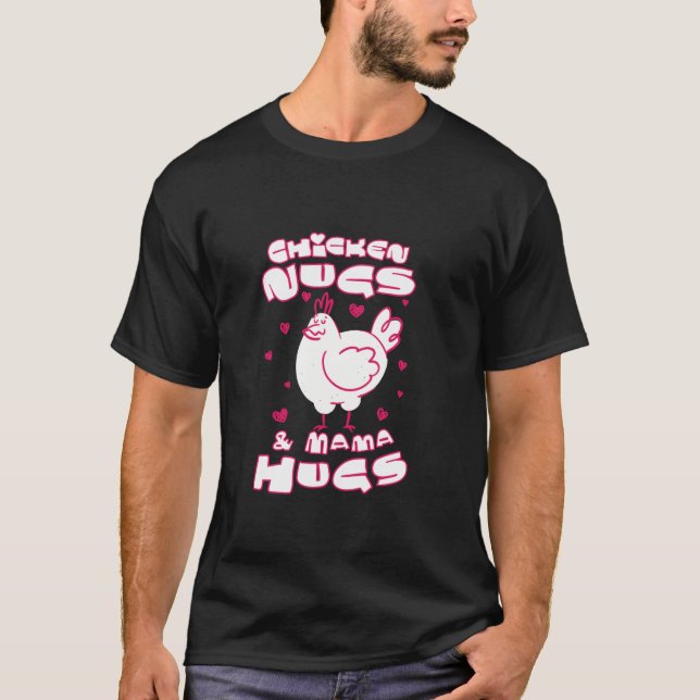 Funny Chicken Nuggets Graphic T Shirt (Framsida)