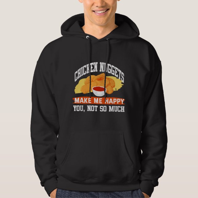 Funny Chicken Nuggets Sarcastic Fried Chicken Love Hoodie (Framsida)