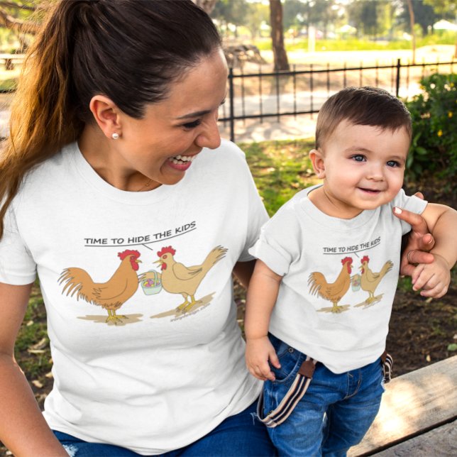 Funny Chicken Påskägg Hunt Tecknad Light T Shirt (Skapare uppladdad)