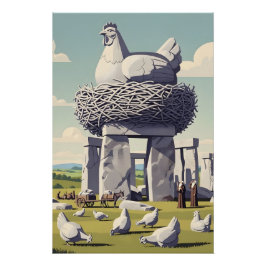 Funny chicken perfect poster