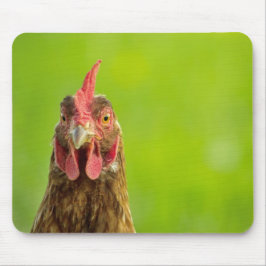 Funny Chicken Porträtt - Mousepad Musmatta