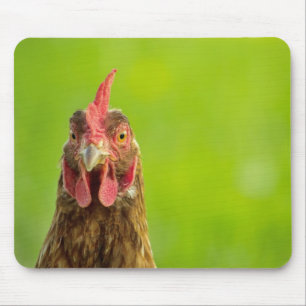 Funny Chicken Porträtt - Mousepad Musmatta