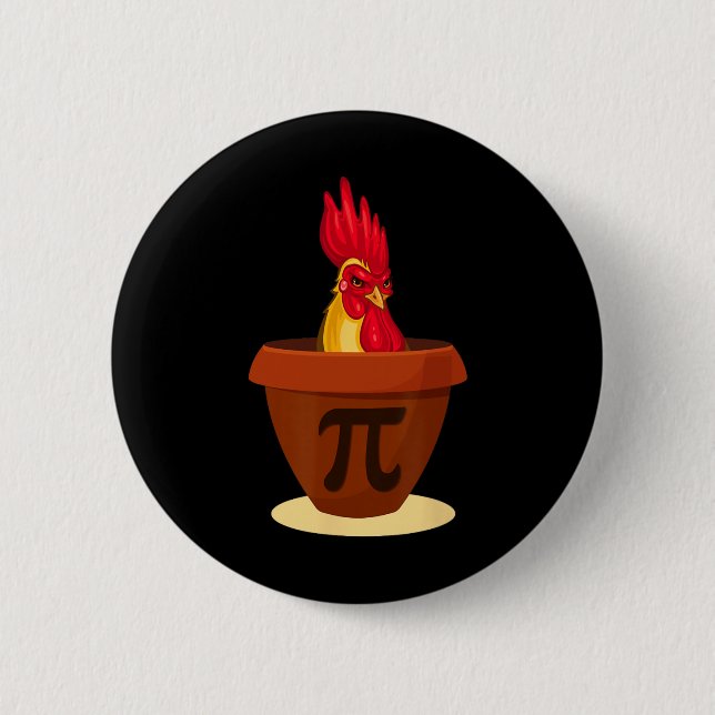 Funny Chicken Pot Paj - Chicken Pi Day 2019 Shirt Knapp (Framsida)