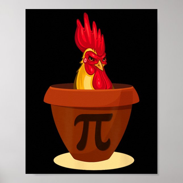 Funny Chicken Pot Paj - Chicken Pi Day 2019 Shirt Poster (Framsidan)