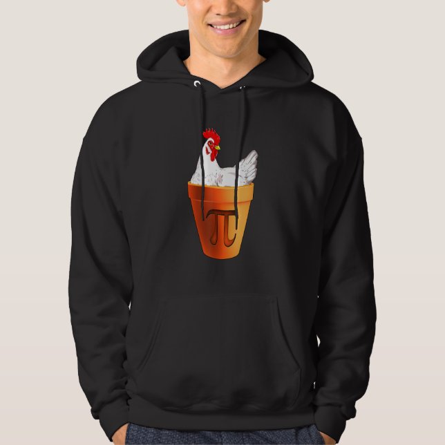 Funny Chicken Pot Pi Day Paj Math Älskare Geek 3 1 Hoodie (Framsida)