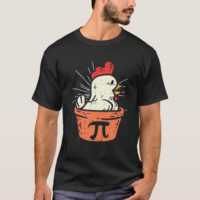 Funny Chicken Pot Pi Day Paj Math Älskare Geek Gif T Shirt (Framsida)