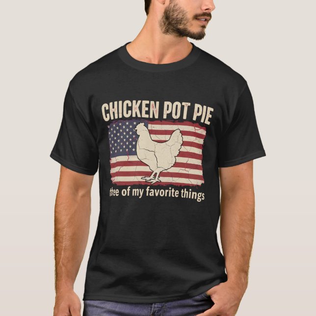 Funny Chicken Pot Pie Farm Chicken Lover Rustic T Shirt (Framsida)