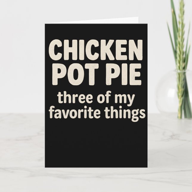 Funny Chicken Pot Pie Rustic Distressed Farm Kort (Framsida)