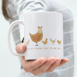 Funny Chicken Pun Mors dag Gift Kaffemugg