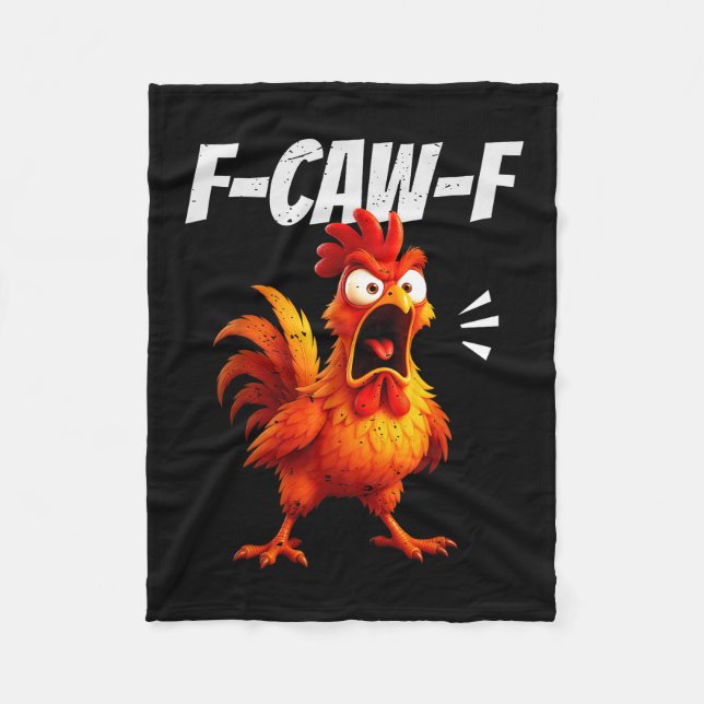 Funny Chicken Quote Rooster Humor Saying Men Women Fleecefilt (Framsidan)