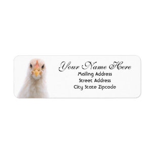 Funny Chicken Return-adressetikett Returadress Etikett