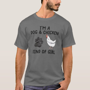 Funny Chicken S for Women Rolig hund Farmer Girl D T Shirt