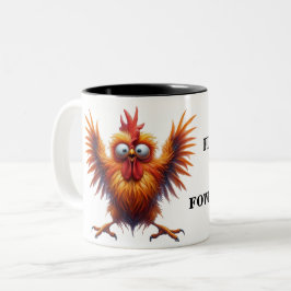 Funny Chicken Sarcasm Två-Tonad Mugg