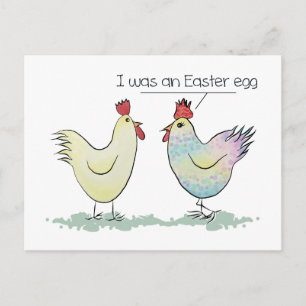 Funny Chicken var ett Påskägg Helg Vykort