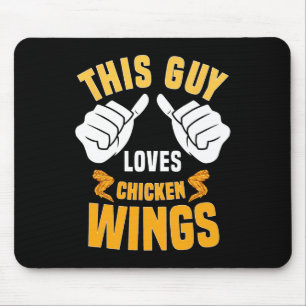 Funny Chicken Vingar Älskare som säger Hett Vinge Musmatta