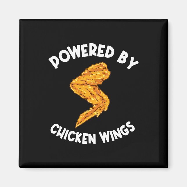 Funny Chicken Vingar Apparel Fast Food Hett Vinge Magnet (Framsidan)