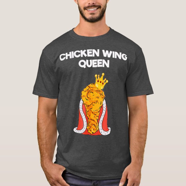 Funny Chicken Vinge Fläkt Queen T Shirt (Framsida)