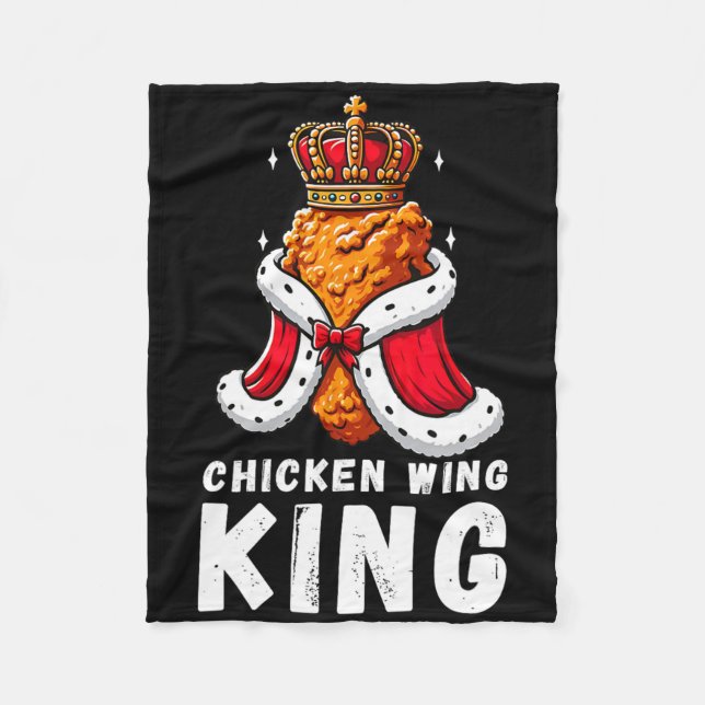 Funny Chicken Vinge Kung Bbq Chicken Vinge Graphic Fleecefilt (Framsidan)