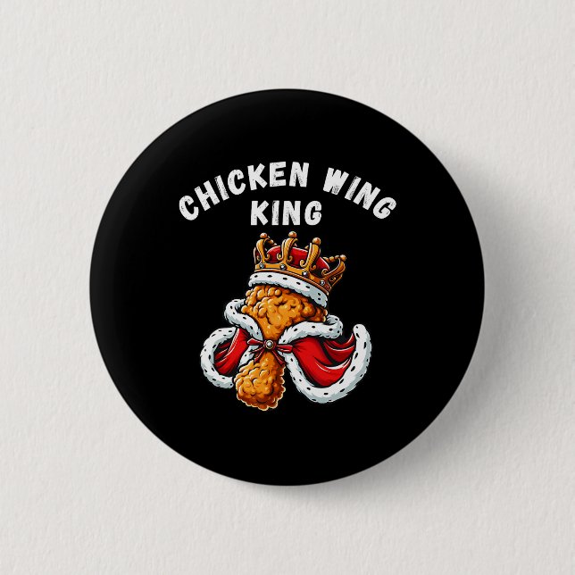 Funny Chicken Vinge Kung Bbq Chicken Vinge Graphic Knapp (Framsida)