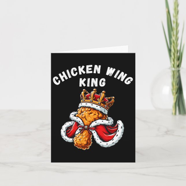 Funny Chicken Vinge Kung Bbq Chicken Vinge Graphic Kort (Framsida)