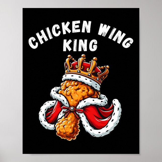 Funny Chicken Vinge Kung Bbq Chicken Vinge Graphic Poster (Framsidan)