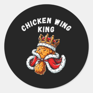 Funny Chicken Vinge Kung Bbq Chicken Vinge Graphic Runt Klistermärke