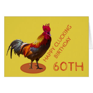 Funny Chicken Vuxen Ålder Birthday Hälsningskort