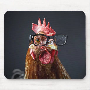 Funny Chicken Wearing Glass Musmatta
