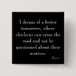 Funny Chickens Crossing Magnet Knapp