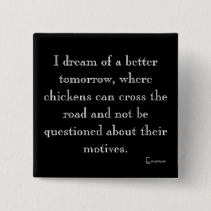 Funny Chickens Crossing Magnet Knapp