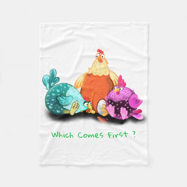Funny Chickens Fleece Blanket (Framsidan)