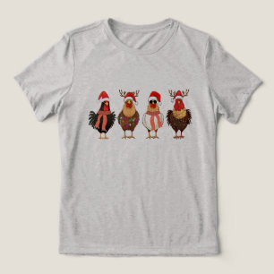 Funny Chickens jul Ljus T Shirt