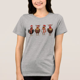Funny Chickens jul Ljus T Shirt