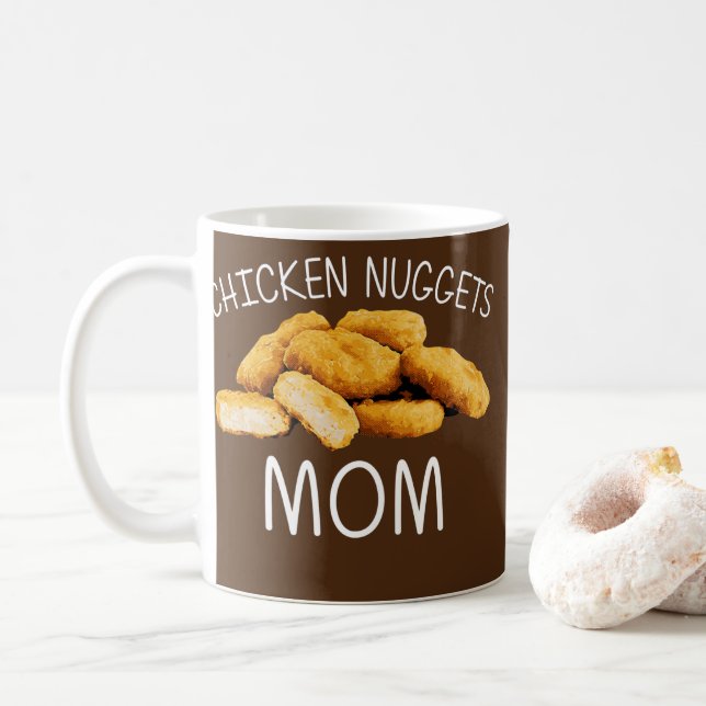 Funny Chicknuggets gift för Mamma-kvinnor Kaffemugg (Med munk)