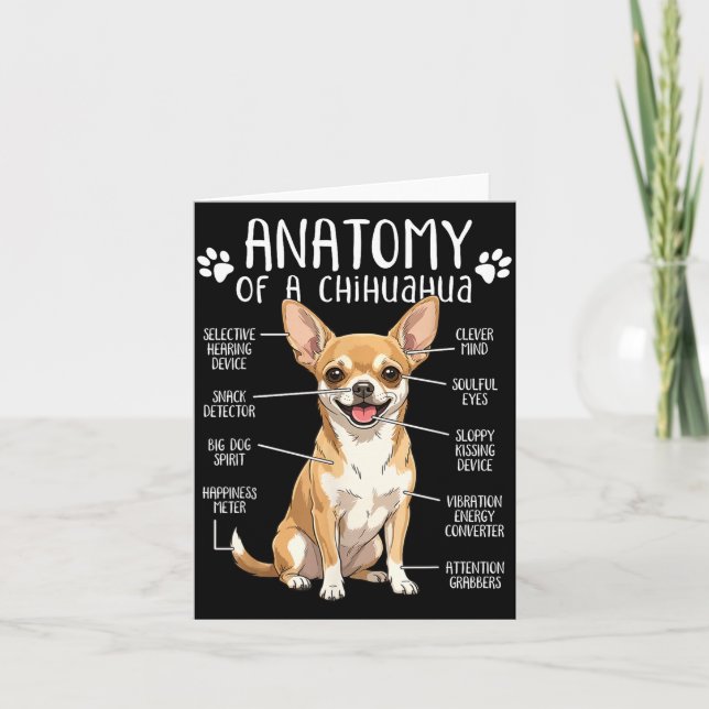 Funny Chihuahua Anatomy Of A Chihuahua Dog Owner P Kort (Framsida)