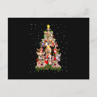 Funny Chihuahua Christmas Tree Xmas For Chihuahua Vykort