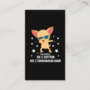 Funny Chihuahua Dabbing Hund Hair-bomull Visitkort