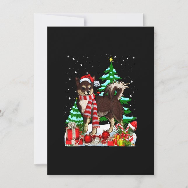 Funny Chihuahua Dog Christmas Xmas Cute Inbjudningar (Framsida)
