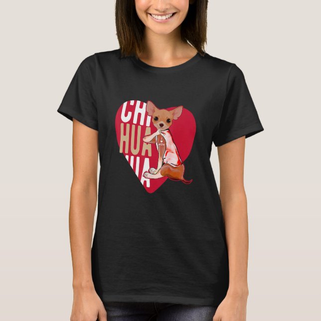 Funny Chihuahua Dog Mom tee I Love Mom tee Funny G (Framsida)
