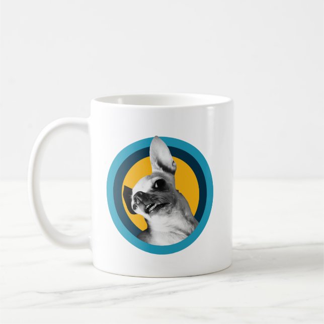 Funny Chihuahua - "Duh Hund" Kaffemugg (Vänster)