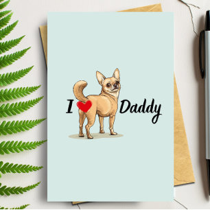 Funny Chihuahua från Pet Hund Butt Fars dag Tack Kort