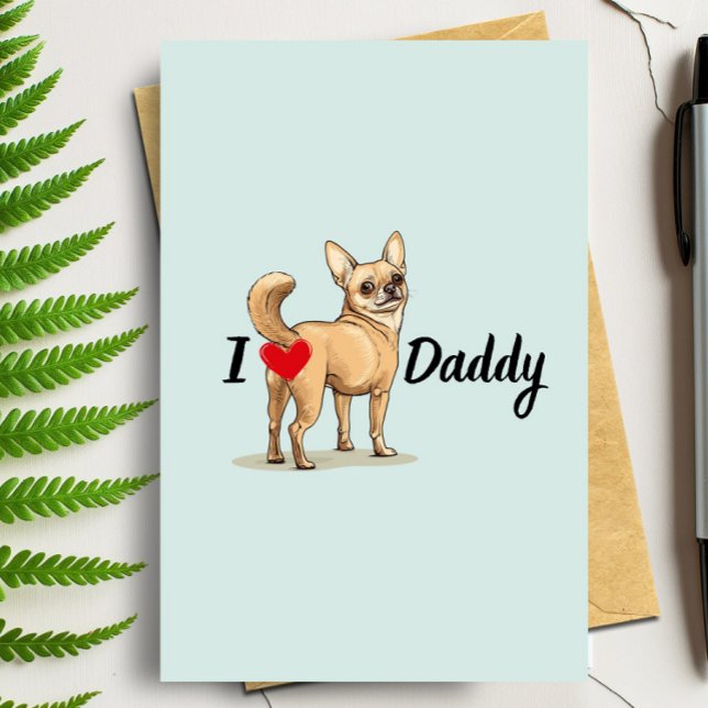 Funny Chihuahua från Pet Hund Butt Fars dag Tack Kort (Skapare uppladdad)