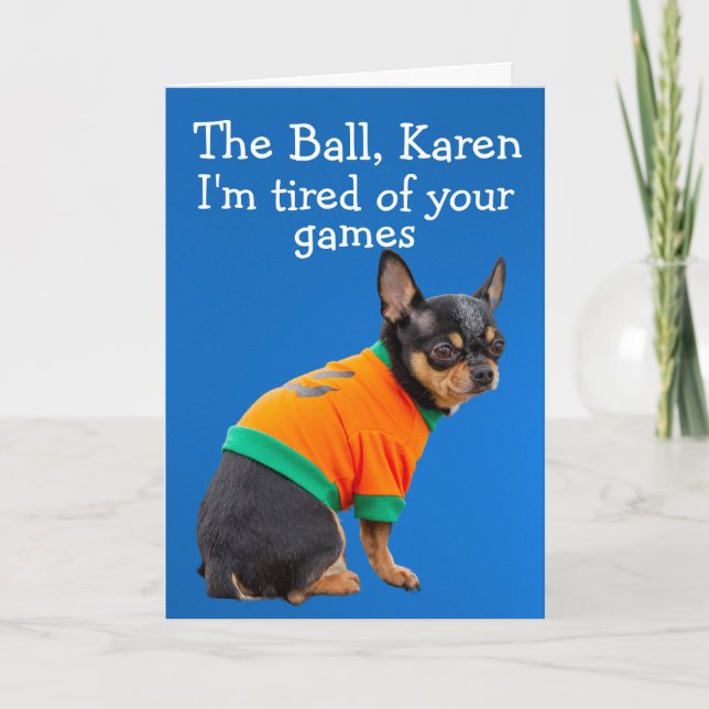 Funny Chihuahua-hund-födelsedagskort Kort (Framsida)