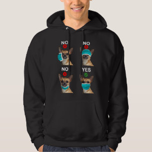 Funny Chihuahua Hund i karantän Hund Hur du Bäror Hoodie