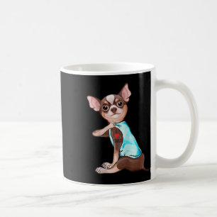 Funny Chihuahua Hund I Kärlek Pappa Tattoo Funny C Kaffemugg